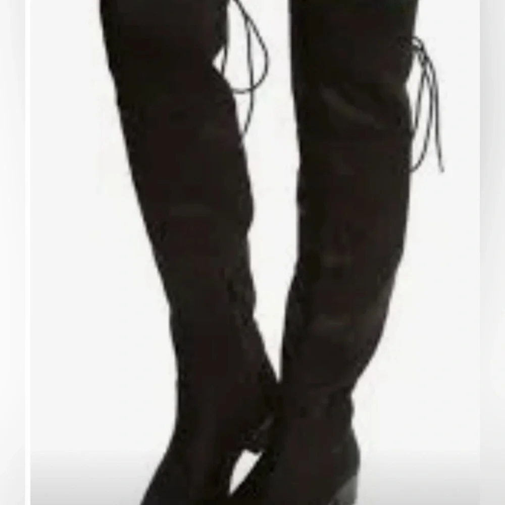 Soda Black Over the Knee Boots Women Size 6